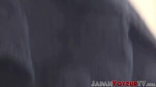 Stunning Japanese teen goddesses filmed in public by voyeur